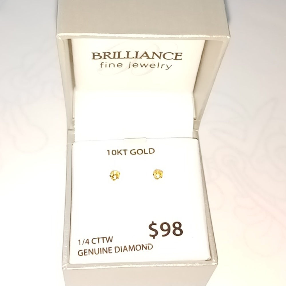 10 KT gold topaz earrings